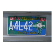 Custom Metal Made of Aluminum Car Plates